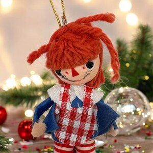 Vintage Raggedy Ann Doll Christmas Tree Ornament
